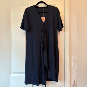 NWOT Quince washable silk wrap dress